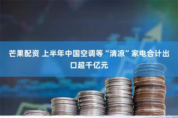 芒果配资 上半年中国空调等“清凉”家电合计出口超千亿元